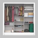 Ver imagem 2 de Guarda-Roupa Casal 3 Portas com Espelho Porto Premium Espresso Móveis Branco