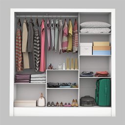 Guarda-Roupa Casal 3 Portas com Espelho Porto Premium Espresso Móveis - 2