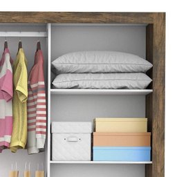 Guarda-Roupa Casal 3 Portas com Espelho Porto Premium Espresso Móveis - 6