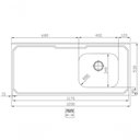 Ver imagem 2 de Pia de Inox 1,20 X 0,53 Lisa Cuba Deslocada para Direita