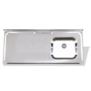 Ver imagem 1 de Pia de Inox 1,20 X 0,53 Lisa Cuba Deslocada para Direita