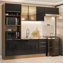 Ver imagem 1 de Armário de Cozinha Completa 270 cm Rustic/Preto Lux Madesa 10