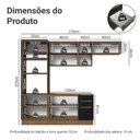 Ver imagem 3 de Armário de Cozinha Completa 270 cm Rustic/Preto Lux Madesa 10