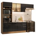 Ver imagem 2 de Armário de Cozinha Completa 270 cm Rustic/Preto Lux Madesa 10