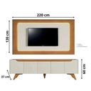 Ver imagem 4 de Painel Grecia e Rack Grecia com Led Tv 65":naturalle/off