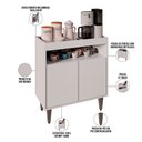 Ver imagem 4 de Balcão Buffet para Sala de Jantar Cozinha 2 Portas Lice M05 Branco - Inoviza