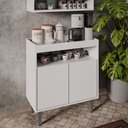 Ver imagem 2 de Balcão Buffet para Sala de Jantar Cozinha 2 Portas Lice M05 Branco - Inoviza
