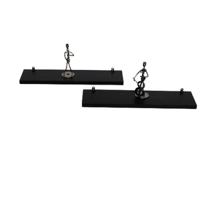 Prateleira Preta 50 x 10 cm Kit 2 Peças Eví Decor