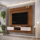 Ver imagem 2 de Painel para Tv até 70 Polegadas Ripado Dj Móveis Luca 180 Freijó Off White