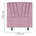 Ver imagem 3 de Cabeceira Estofada Bélgica 140cm Casal Para Cama Box Quarto Suede Rosa Bebê - Gat Magazine