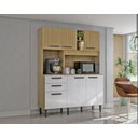 Ver imagem 2 de Armário Cozinha Compacta Flávia 6 Portas 2 Gavetas Mdp/mdf Poquema Móveis