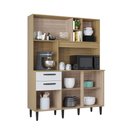 Ver imagem 5 de Armário Cozinha Compacta Flávia 6 Portas 2 Gavetas Mdp/mdf Poquema Móveis