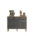 Ver imagem 1 de Balcao Mariah Freijó/chumbo Pta Fechada