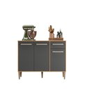 Ver imagem 2 de Balcão de Cozinha 3 Portas 1 Gaveta Mariah Compacto e Resistente