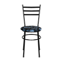 Ver imagem 3 de 6 Cadeiras Epoxi Preta para Cozinha Assento Floral:floral Preto