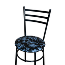 Ver imagem 5 de 6 Cadeiras Epoxi Preta para Cozinha Assento Floral:floral Preto