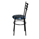 Ver imagem 4 de 6 Cadeiras Epoxi Preta para Cozinha Assento Floral:floral Preto
