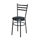 Ver imagem 2 de 6 Cadeiras Epoxi Preta para Cozinha Assento Floral:floral Preto