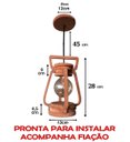 Ver imagem 2 de Luminária Lustre Pendente 1 Lampião 110/220 V