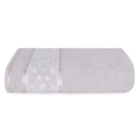 Toalha de Banho Charme Prata 68cm X 1,35m