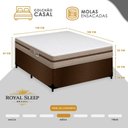 Ver mais imagens de Cama Box Casal Suede + Colchão Molas Ensacadas Royal Sleep Bioclassic 138cm - Suporta até 120 kg