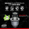 Válvula Antirresíduos com Cesto de Limpeza Inox para Cozinha Tam 3.1/2'' Durín - 2