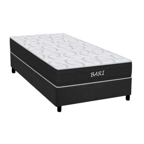 Conjunto Box Solteiro: Colchão Espuma Orthoflex D45 Bari + Base Crc Suede Gray (88x188)