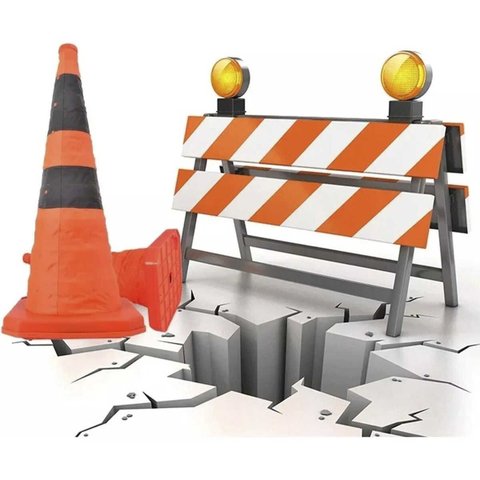 Cone Sinalizaçao Retratil Kit 20 Uni Portatil Dobravel Obra Trafego Transito Segurança Balizador Eme
