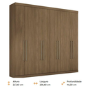 Ver imagem 2 de Guarda Roupa Casal 8 Portas 4 Gavetas Master Vip Santos Andirá Jatobá