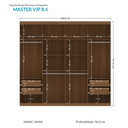Ver imagem 4 de Guarda Roupa Casal 8 Portas 4 Gavetas Master Vip Santos Andirá Jatobá