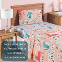 Ver imagem 5 de Conjunto de Lencol Solteiro Bouti 3 Pçs Jogo de Cama Infantil 200 Fios Super Macio:gatinha