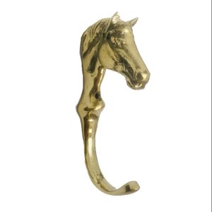 Cabide Pescoço Cavalo em Bronze Pendurador Parede e Porta