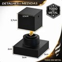 Ver imagem 4 de Kit 2 Acabamentos Registro Metal Preto Quadrado Padrão Deca