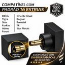 Ver imagem 3 de Kit 2 Acabamentos Registro Metal Preto Quadrado Padrão Deca