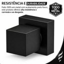 Ver imagem 2 de Kit 2 Acabamentos Registro Metal Preto Quadrado Padrão Deca