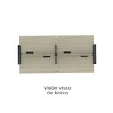 Ver mais imagens de Escrivaninha Plataforma 4 Lugares Aço 200x120cm Corporativa Light Cinza/Castanheira Marrom/Preto