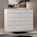 Ver imagem 1 de Cômoda para Quarto 10 Gavetas Genova Branco/Neve