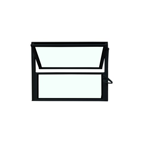 Vitro Basculante Preto 40x60 Linha Esmeralda Vidro Liso