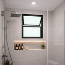 Ver imagem 1 de Vitro Basculante 40x60 Alumínio Preto Vidro Liso