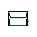 Ver imagem 2 de Vitro Basculante 40x60 Alumínio Preto Vidro Liso