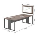 Ver imagem 3 de Mesa para Sala de Reunião com Painel para Tv - Freijó e Preto