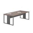Ver imagem 2 de Mesa para Sala de Reunião com Painel para Tv - Freijó e Preto