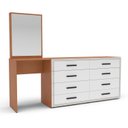 Ver imagem 3 de Cômoda e Penteadeira de Luxo com Espelho 210cm 8 Gavetas Valência Politorno Móveis