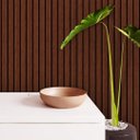 Ver imagem 2 de Papel de Parede Adesivo Madeira Ripada Mogno Gh Papel de Parede 3,0m