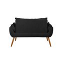 Ver imagem 6 de Sofá Namoradeira Opala 2 Lugares Confortável - V8 Decor:preto