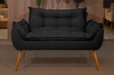 Ver imagem 3 de Sofá Namoradeira Opala 2 Lugares Confortável - V8 Decor:preto