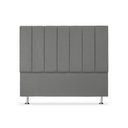 Ver imagem 2 de Cabeceira Estofada Cama Box Carla Linha Premium Cor:Cinza Grafite;Tamanho:Casal 140 cm