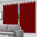 Ver imagem 1 de Cortina Blackout Duo Vermelha 280x220cm Proteção e Elegância
