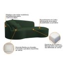 Ver imagem 4 de Divã Recamier Curvo Sala de Estar Inglaterra Lado Direito 200cm Linho Verde - Incasa Decor