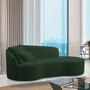 Ver imagem 2 de Divã Recamier Curvo Sala de Estar Inglaterra Lado Direito 200cm Linho Verde - Incasa Decor